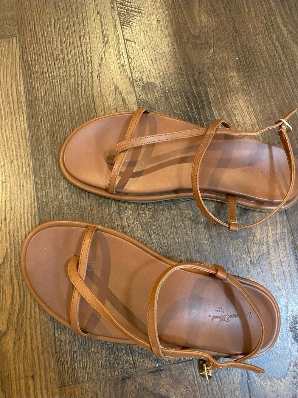Universal Thread Tan Strappy Ankle Wrap Sandals